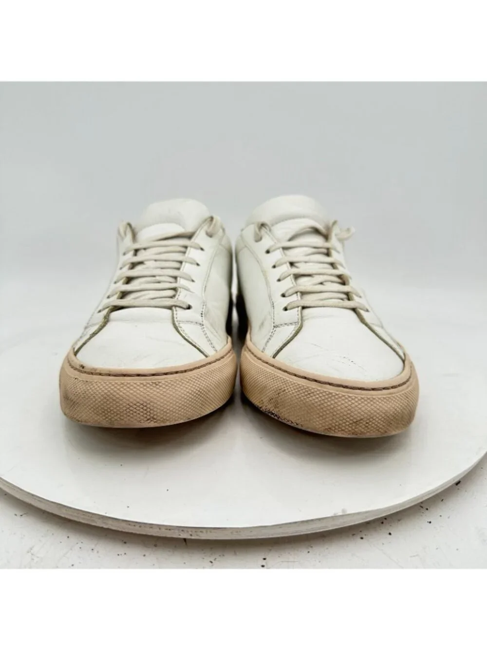 Woman By Common Projects Achilles Women Size EU 37 US 5.5 White Leather Shoes